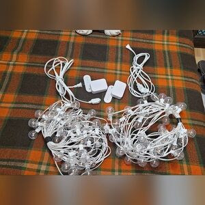 White String Lights with Clear Bulbs